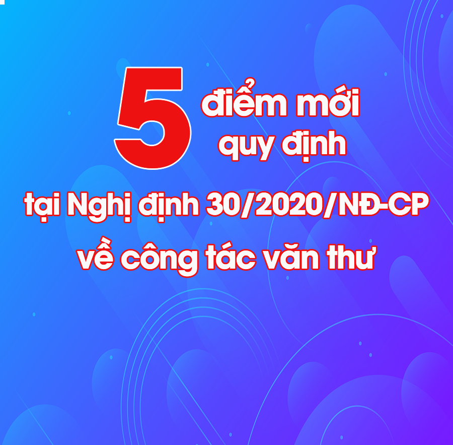 05 điểm mới quy định tại Nghị định 30/2020/NĐ-CP về công tác văn thư