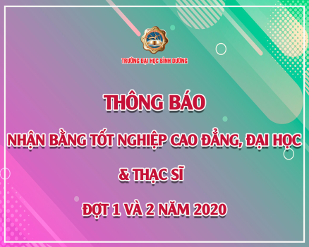 Thông báo nhận bằng tốt nghiệp Cao đẳng, Đại học, Thạc sĩ đợt 1 và 2 năm 2020