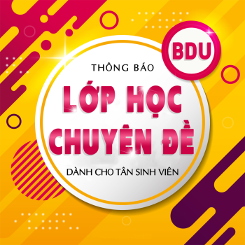 Thông báo lịch học các chuyên đề dành cho tân sinh viên khóa 23