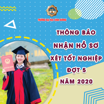 Thông báo thời gian tổ chức nhận hồ sơ xét tốt nghiệp đợt 5 năm 2020