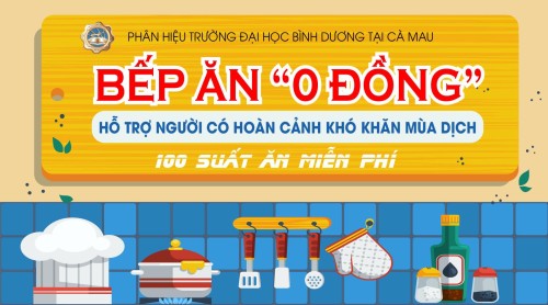 Bếp ăn 0 đồng - Trường Đại học Bình Dương Phân hiệu Cà Mau