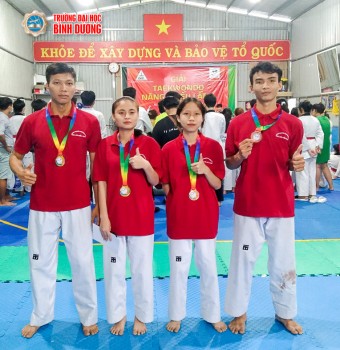 CLB Taekwondo BDU xuất sắc đạt 02 Huy chương Vàng và 02 Huy chương Đồng tại Giải Năng khiếu Taekwondo lần 1 năm 2022