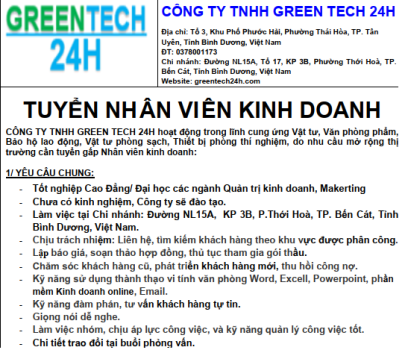 Công ty TNHH Green Tech 24H