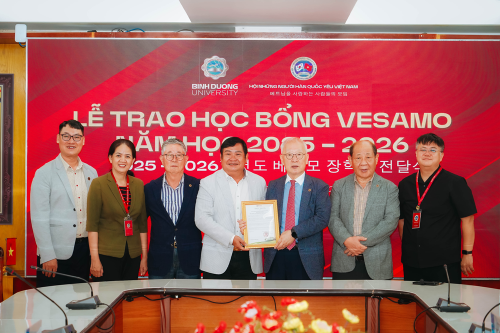 Trường Đại học Bình Dương tiếp nhận học bổng của Hội người Hàn yêu Việt Nam (VESAMO)