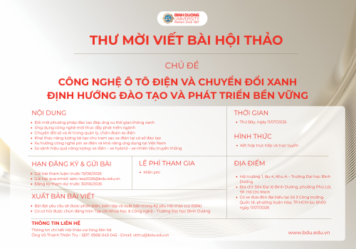 THƯ MỜI HTKH   KHOA Ô TÔ