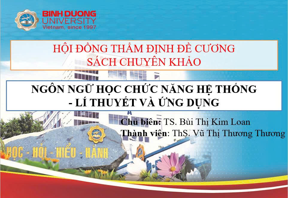 Hội đồng thẩm định đề cương sách chuyên khảo của Giảng viên Khoa Ngoại ngữ