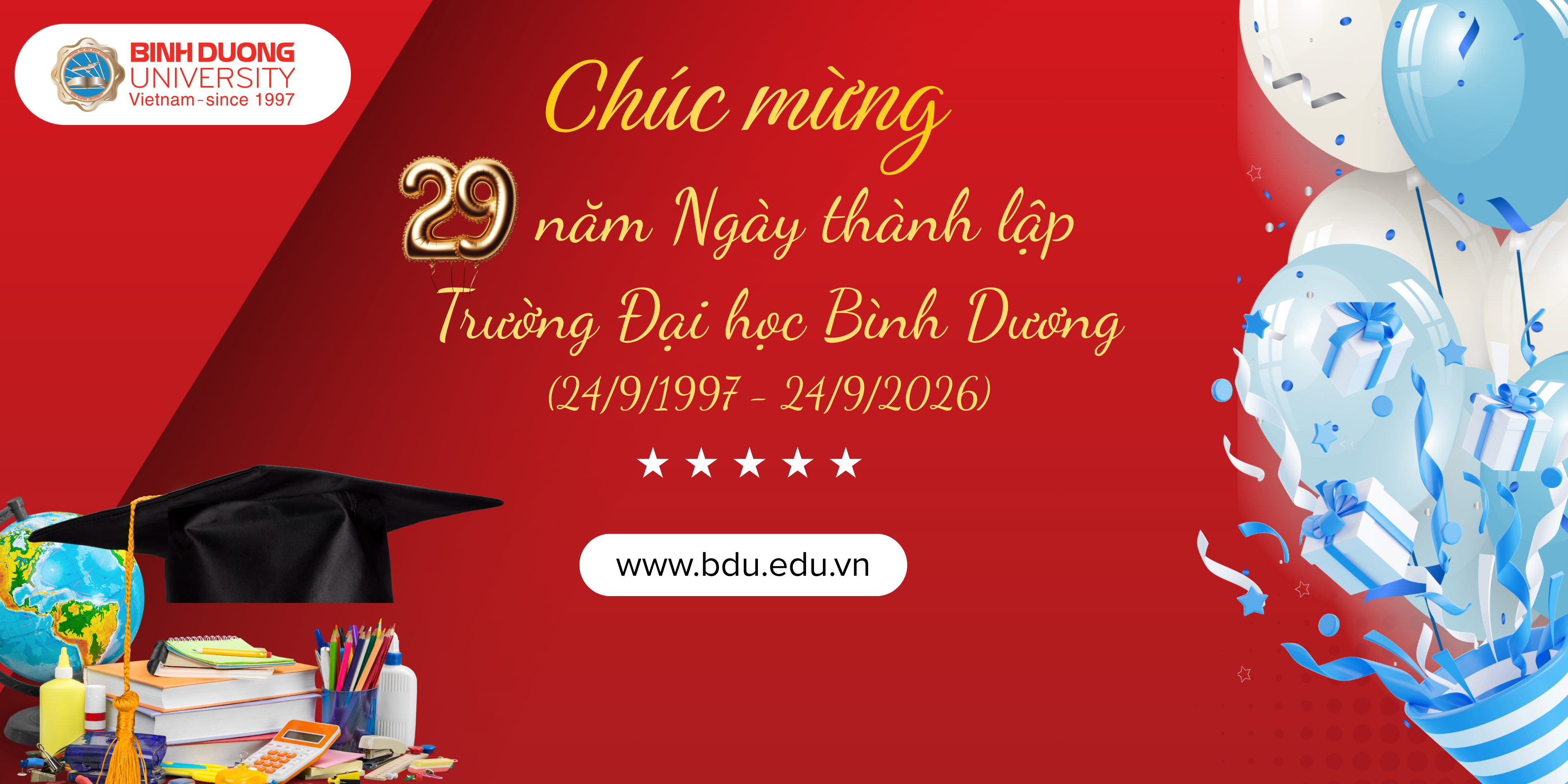 Banner ngang 29 nam BDU
