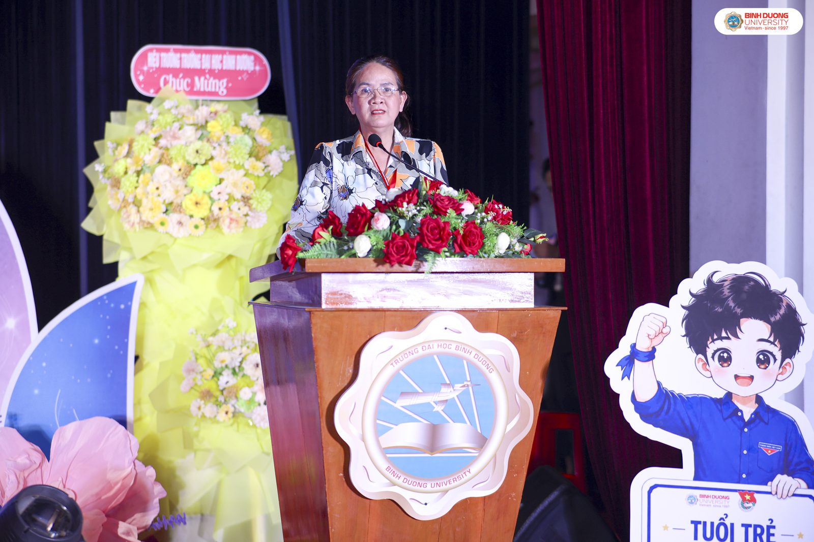 Đại diện lãnh đạo phát biểu tại chương trình.